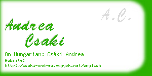andrea csaki business card